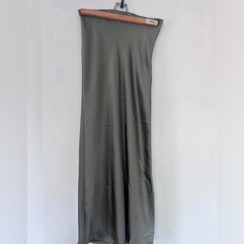 H&M Olive Green Maxi Skirt